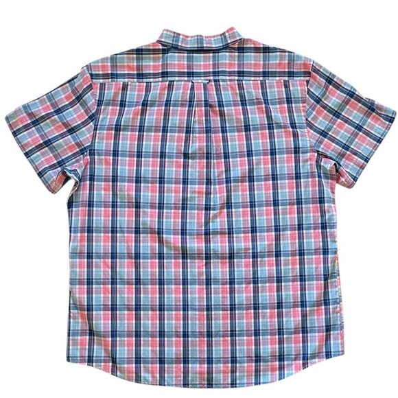 IZOD Advantage Performance Plaid Button Up Shirt Mens 2XL Short Sleeve - Picture 2 of 8